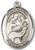 Sterling Silver Oval Medal-Size Medium-18" Chain-7/8"-St. Jason