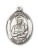 Sterling Silver Oval Medal-Size Large-24" Chain-1 1/4"-St. Lawrence Sterling Silver Oval Medal-Size Large-24" Chain-1 1/4"-St. Lawrence