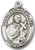 Sterling Silver Oval Medal-Size Small-18" Chain-5/8"-St. Martin de Porres Sterling Silver Oval Medal-Size Small-18" Chain-5/8"-St. Martin de Porres