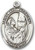 Sterling Silver Oval Medal-Size Large-24" Chain-1 1/4"-St. Mary Magdalene Sterling Silver Oval Medal-Size Large-24" Chain-1 1/4"-St. Mary Magdalene