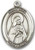 Sterling Silver Oval Medal-Size Small-18" Chain-5/8"-St. Rita Sterling Silver Oval Medal-Size Small-18" Chain-5/8"-St. Rita
