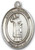 Sterling Silver Oval Medal-Size Large-24" Chain-1 1/4"-St. Stephen