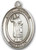 Sterling Silver Oval Medal-Size Medium-18" Chain-7/8"-St. Stephen