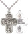 Five Way Cross Sterling Silver Pendant with 18" Chain 