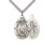 Sterling Silver Miraculous Medal with Elegant Border and 24" Chain 
