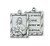 2 scapular panels measuring  3 quarters by 1 half inch made of sterling silver on 18 inch rhodium plated chain made in u s a mal611