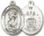 Sterling Silver Oval Medal-Size Large-24" Chain-1 1/4"-St. Christopher & Air Force