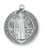 Sterling Silver St. Benedict Medal – 24" Stainless Steel Chain