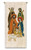 Christmas Nativity Banner Appliqués of bold colors outlined With Gold Thread on White Omega fabric with rod pockets specify size SL4443