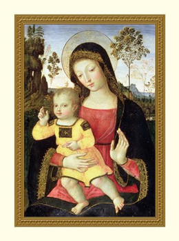 Madonna &amp; Child Embossed Mass Card | Christmas | 50 | 4-1/2&quot; x 6-1/8&quot; - F.C. Ziegler Company