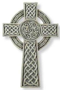 with Blue Stone or Celt High Cross Necklace with Red Stone Trinity Knot Cross
