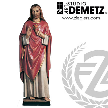 Sacred Heart of Jesus Statue, 8 Sizes, Wood or Fiberglass, 21