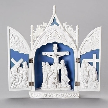 Crucifixion アー写２セット＆限定特典ビッグアー写 セット Crucifixion Triptych | Della Robbia | Blue & White | Resin | 14
