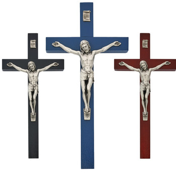 Wall Cross, 3 Colors, Silver Finish Corpus, 10