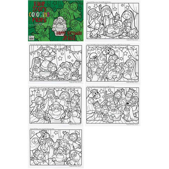 happy birthday jesus  coloring pages  6 pages  8" x 11"  chcp100