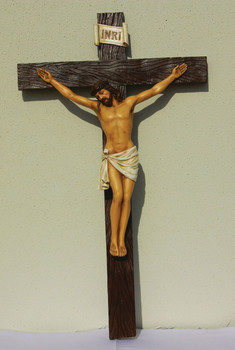 Wall Crucifix | Dark Brown Cross | Color Corpus | Hand