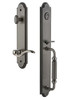 Fisher Paykel 849694 Grandeur Hardware Arc One-Piece Dummy Handleset with F Grip and Bellagio Lever in Antique Pewter