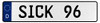 Fisher Paykel 575603 Vintage Parts Wall Art (Sick 96 White Stamped Aluminium Deutschland License Plate Man cave)