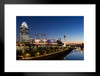 Fisher Paykel 251689 Poster Foundry Cincinnati Skyline with Great American Ball Park Photo Matted Framed Art Print Wall Decor 26x20 inch