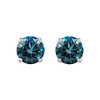 Bosch 20000263 1/4 ct. Blue - I1 Round Brilliant Cut Diamond Earring Studs in 14K White Gold