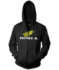 Fisher Paykel 547152 Honda Mens Wing Hoody Zip Sweatshirt/Sweater, Black, Large