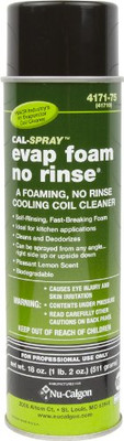 NU CALGON 417175 EVAP FOAM-NO RINSE 18OZ AEROSOL NU CALGON 417175 EVAP FOAM-NO RINSE 18OZ AEROSOL