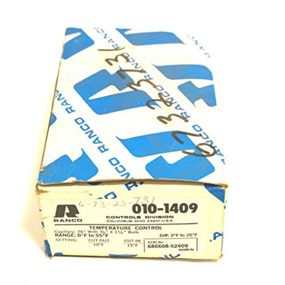 Ranco 010-1409 Temperature Control 0 To 55 F Opens Low Cap 72" For Ranco Oem # 461664 Ranco 010-1409 Temperature Control 0 To 55 F Opens Low Cap 72" For Ranco Oem # 461664