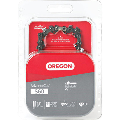 Noregon Systems S60 Oregon 18-Inch Semi Chisel Chain Saw Chain Fits McCulloch, Troy-Bilt