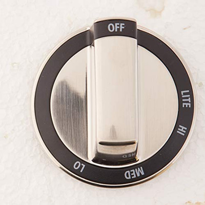 Whirlpool W10180180 Cooktop Burner Knob (Stainless)