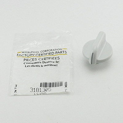 Whirlpool 3181305 Part Number : Knob, Control (White)