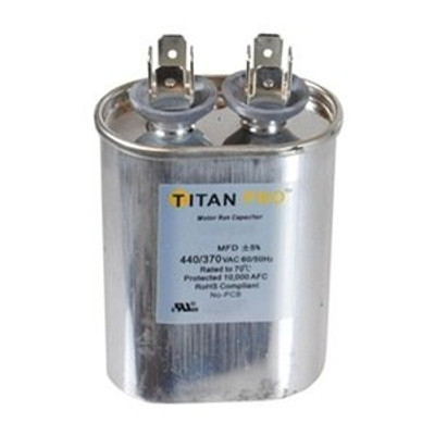 Packard TOCF12.5 Run Capacitor, 12.5 MFD, 440/370V, Oval. Packard TOCF12.5 Run Capacitor, 12.5 MFD, 440/370V, Oval.