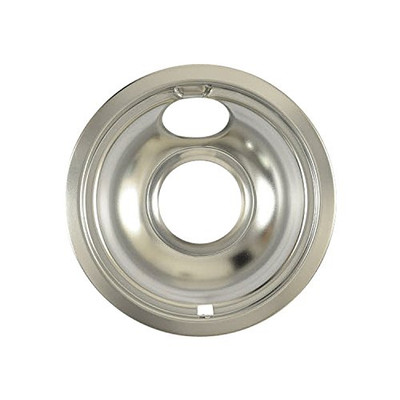 Whirlpool W10196406RW PS2366565 - NEW FACTORY ORIGINAL CHROME OVEN COMPLETE DRIP 4 PAN BOWL SET ( INCLUDES 2 - 6" AND 2 - 8" )