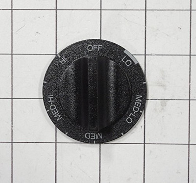 Whirlpool WP3149983 SURFACE BURNER CONTROL KNOB (B LACK)
