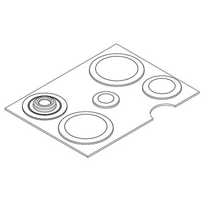 Whirlpool W10910373 Cooktop Burner Cap Set