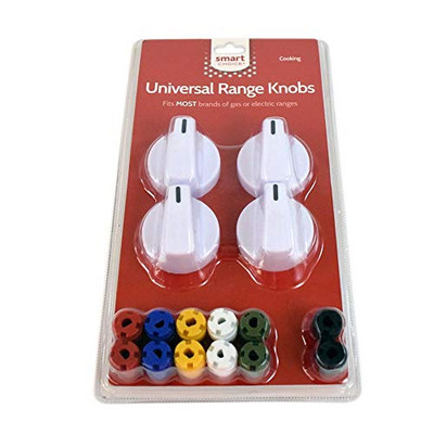 Electrolux KNOBKIT4W Universal Knobs for Gas or Electric Ranges - Includes 4 knobs with 24 adapters