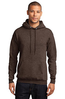 Fisher Paykel 836915 Port Company Classic Pullover Hooded Sweatshirt. - X-Large - Heather Dark Chocolate Brown