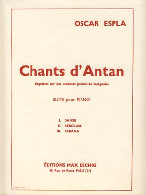 Bosch 00637700 ESPLA - Canciones de Antaño (Chants d´Antan) para Piano