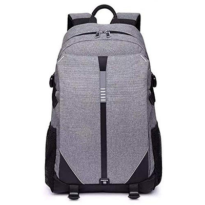 Fisher Paykel 547034 BBLLZE Students School Backpack College Bag Laptop Rucksack Travel Bag Casual Daypack with USB Charging Port,Gray,48×30×24CM