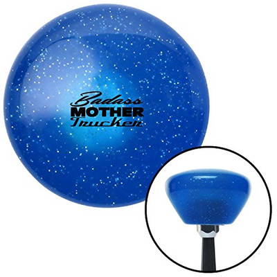 Fisher Paykel 290017 American Shifter Shift Knob (Black Badass Mother Trucker Blue Retro Metal Flake with M16 x 1.5 Insert)