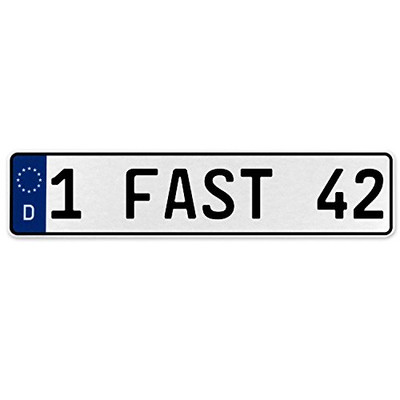 Fisher Paykel 574458 Vintage Parts 1 Fast 42 White Stamped Aluminum Deutschland License Plate Mancave Wall Art Fisher Paykel 574458 Vintage Parts 1 Fast 42 White Stamped Aluminum Deutschland License Plate Mancave Wall Art