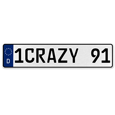 Fisher Paykel 574210 Vintage Parts 1CRAZY 91 White Stamped Aluminum Deutschland License Plate Mancave Wall Art Fisher Paykel 574210 Vintage Parts 1CRAZY 91 White Stamped Aluminum Deutschland License Plate Mancave Wall Art