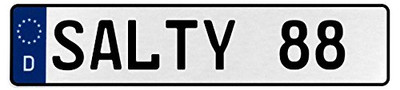 Fisher Paykel 577377 Vintage Parts Wall Art (Salty 88 White Stamped Aluminium Deutschland License Plate Man cave)