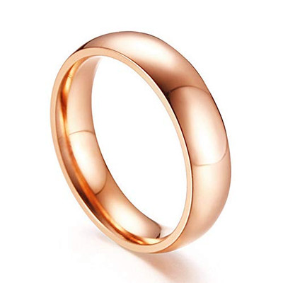 Bosch 11031561 JAJAFOOK Stainless Steel 5mm Width Polished Domed Simple Basic Wedding Promise Engagement Ring Band,Rose Gold 9