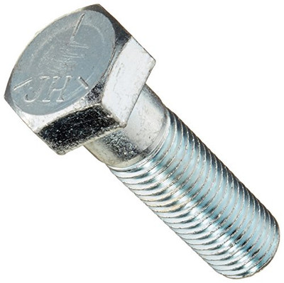 Fisher Paykel 847537 Steel Hex Bolt, Grade 5, Zinc Plated Finish, Hex Head, External Hex Drive, Meets ASME B18.2.1/SAE J429, 8-1/2" Length, Partially Threaded, 3/4"-10 Threads