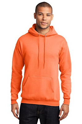 Fisher Paykel 837192 Port & Company Men's Classic Pullover Hooded Sweatshirt S Neon Orange