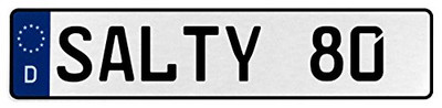 Fisher Paykel 577369 Vintage Parts Wall Art (Salty 80 White Stamped Aluminium Deutschland License Plate Man cave)