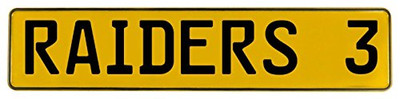 Fisher Paykel 546274 Vintage Parts Yellow Stamped Street Sign Mancave Wall Art 3 NFL Oakland Raiders