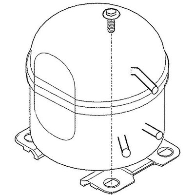 Electrolux 297438456 Compressor,DJK66C Genuine Original Equipment Manufacturer (OEM) Part
