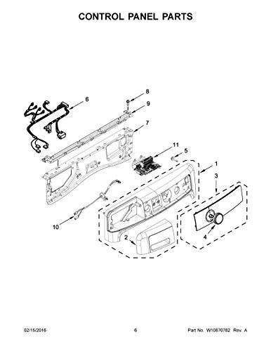 Whirlpool W10911021  Control panel