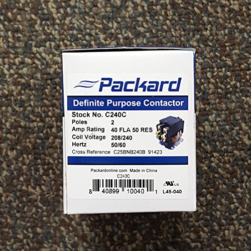 Packard C240C  2 Pole 40 Amp Contactor 208/240 Volt Coil Contactor